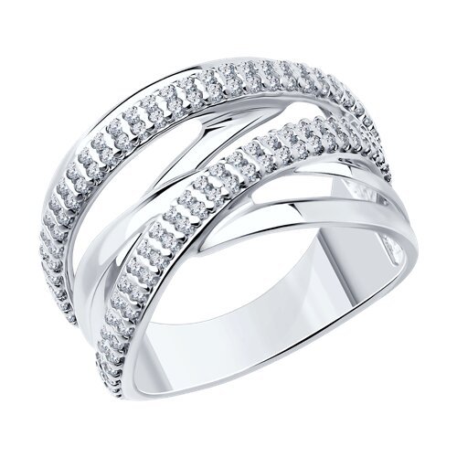 Кольцо из серебра с фианитами (Арт.94013792)