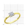 Кольцо из желтого золота с фианитами (Арт.019200-2)