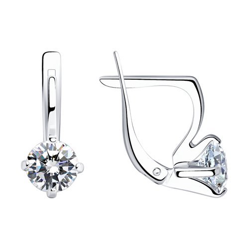 Серьги из серебра с фианитами (Арт.94020121)