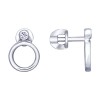 Серьги из серебра с фианитом «Круг сияния» SOKOLOV (арт.94022966)