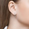 Серьги из серебра с эмалью (Арт.94023309)