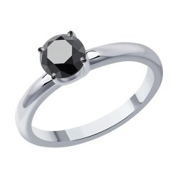 Кольцо из белого золота с бриллиантом (Арт.7010111-3)