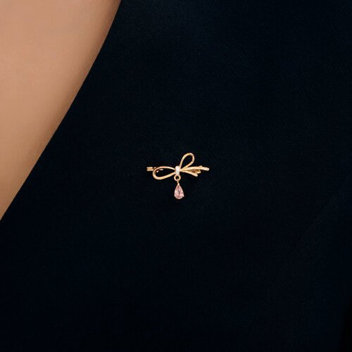 Брошь золотая пробы 585 с ситаллом (Арт.74-00011)