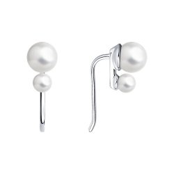 Серьги из серебра с жемчугом (Арт.94025046)