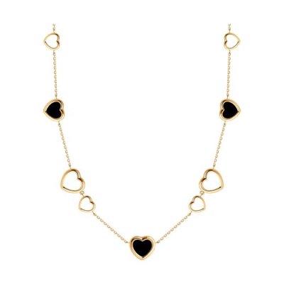 Колье золотое пробы 585 с агатом (Арт.770426)