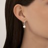 Серьги золотые пробы 585 с жемчугом (Арт.792458)