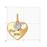 Подвеска из комбинорованного золота с фианитами (Арт.035306)