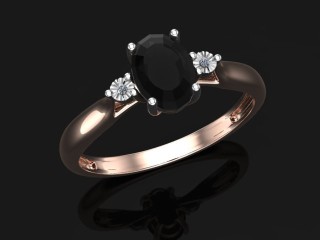 Кольцо золотое с бриллиантами и рубином «Алый Овал» LUKAS (арт.R01-D-L-35041-RO)