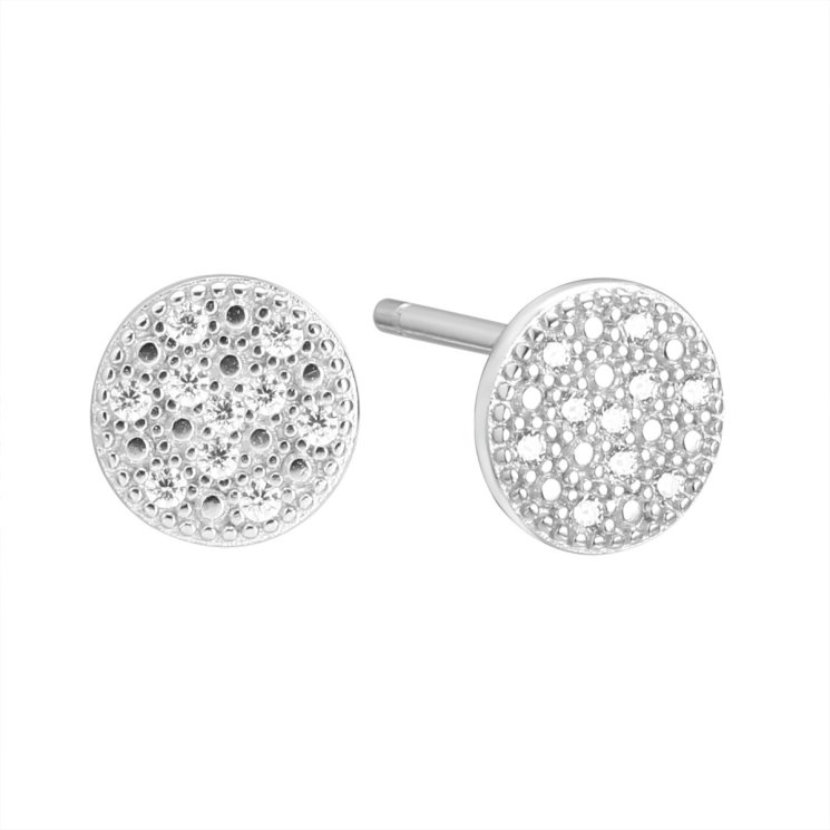 Серьги из серебра с фианитом (Арт.cz-e04735-x-w-x-x-w)