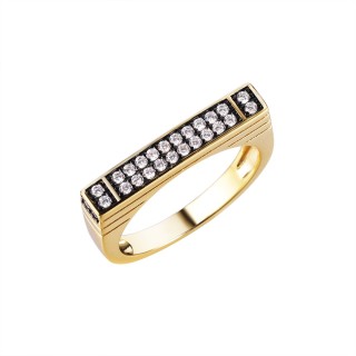Кольцо с фианитами «Matrix Glow» серебро 925, Fresh Jewelry (арт.CZ-R03493-X-LB-X-X-W)