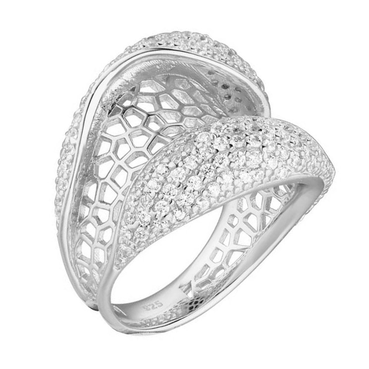 Кольцо из серебра с фианитом (Арт.fa-r02334-x-w-x-x-w)