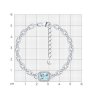 Браслет из серебра с топазом и фианитами (Арт.92050183)