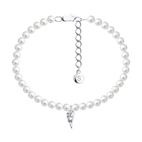 Браслет из серебра с жемчугом (Арт.94050981)