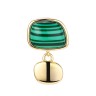 Кулон серебряный с малахитом «Gravity Line» Fresh Jewelry (арт.PI-P02951-X-L-Mal-X-X)