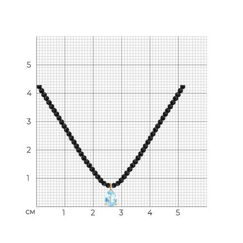 Колье золотое пробы 585 с топазом (Арт.770303)
