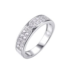Кольцо из серебра с фианитом (Арт.sl-r00163-x-w-x-x-w)