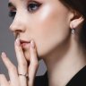 Серьги из белого золота с бриллиантами (Арт.1021745)