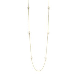 Ожерелье из серебра с керамикой и фианитом (Арт.tc-n02003-w-l-x-x-w)