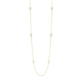 Ожерелье серебряное с керамикой и фианитами «Lemon Shine» Fresh Jewelry (арт.TC-N02003-W-L-X-X-W)