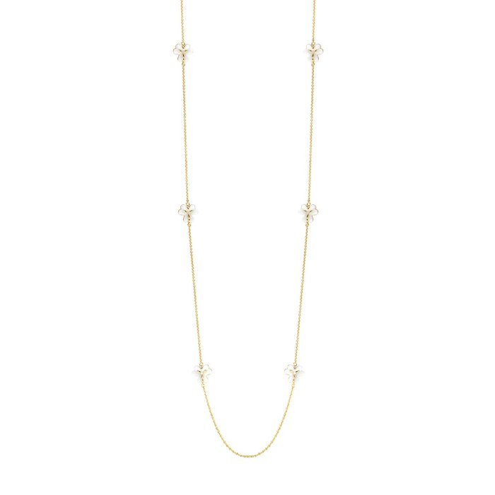 Ожерелье из серебра с керамикой и фианитом (Арт.tc-n02003-w-l-x-x-w)