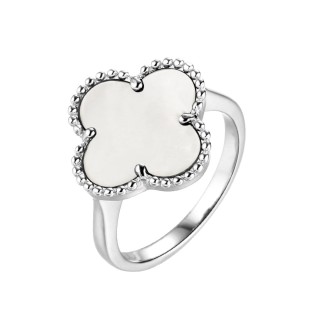 Кольцо серебряное с керамикой «Lucky Clover» Fresh Jewelry (арт.TC-R00206-W-W-X-X-X)