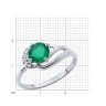 Кольцо из серебра с агатом и фианитами (Арт.94-310-00184-2)