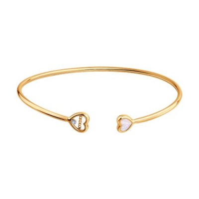 Браслет из золота с бриллиантом и перламутром (Арт.1050258)