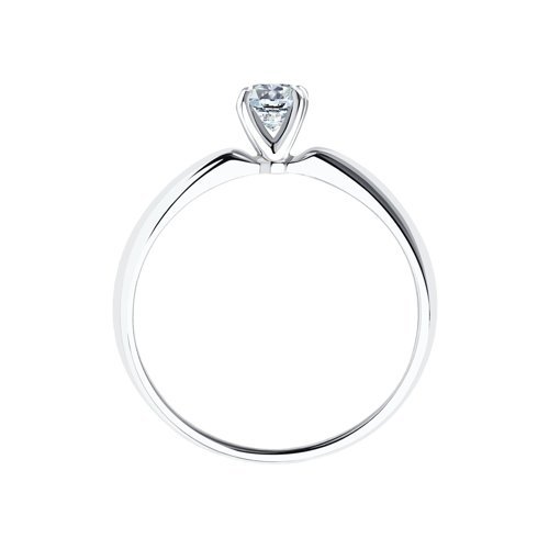 Кольцо из белого золота с бриллиантом (Арт.9010079-36)