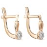 Серьги из золота с бриллиантом Русские Самоцветы (Арт.53451)
