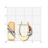 Серьги из комбинированного золота с бриллиантами (Арт.1021532)