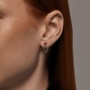Серьги из серебра с эмалью «Сердечный жест» Соколов (арт.94026671)