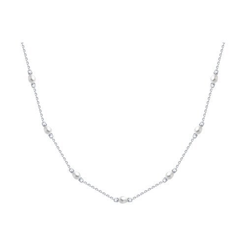 Колье из серебра с жемчугом (Арт.92070064)