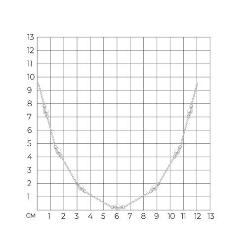 Колье из серебра с жемчугом (Арт.92070064)