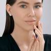 Серьги из серебра с фианитами «Розовый цветок» Соколов (арт.9402)