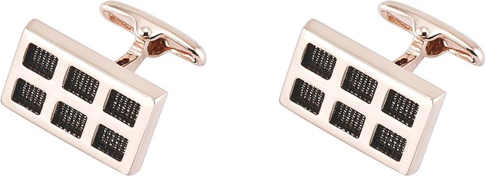 Запонки из ювелирного сплава с смолой (Арт.2-b-1012-13-e)