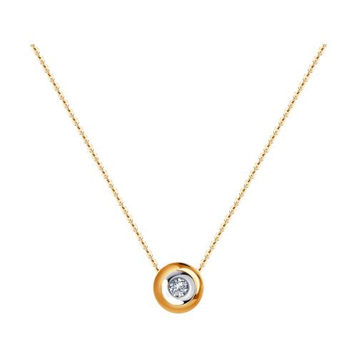 Колье из золота с бриллиантом (Арт.1070053)