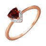 Кольцо из золота с бриллиантом и гранатом (Арт.re32273_ko_gr_pink)