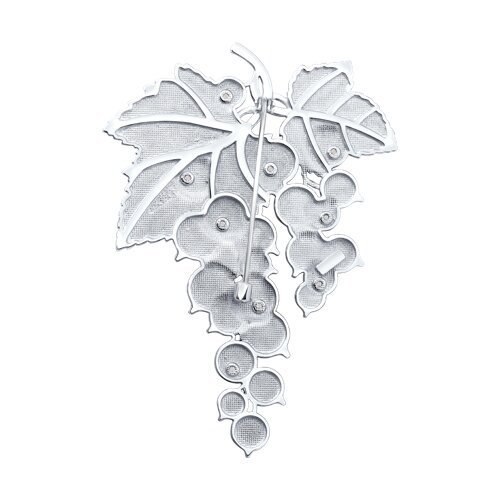 Брошь из серебра с фианитами и эмалью (Арт.94049015)