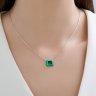 Колье из серебра с фианитом и эмалью (Арт.94071262)