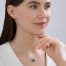 Колье из серебра с фианитом и эмалью (Арт.94071262)