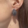 Серьги из золота с бриллиантом и сапфиром (Арт.e28628c_sr_glsa_sa_bj)