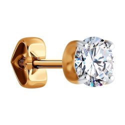 Серьга из золота с фианитом (Арт.51-127-02070-1)