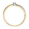 Кольцо из золота с бриллиантом «Линия Сияния» Соколов (арт.51-210-01980-1)