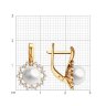 Серьги из золота с бриллиантами и жемчугом (Арт.51-220-02091-1)