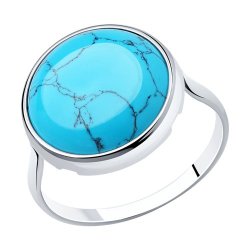 Кольцо из серебра с бирюзой (Арт.94-310-00383-1)