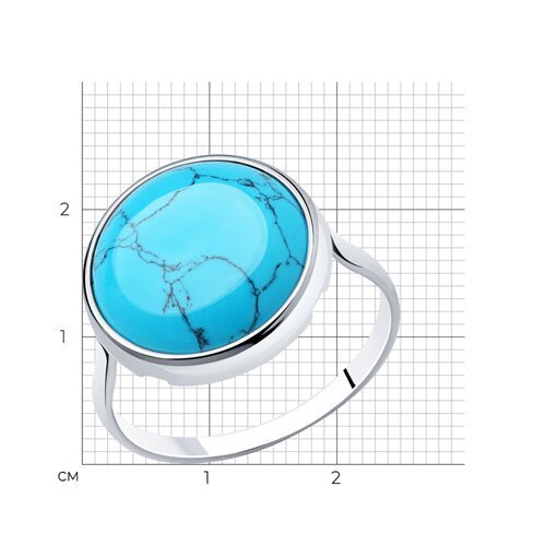Кольцо из серебра с бирюзой (Арт.94-310-00383-1)