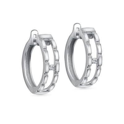 Серьги серебро с бриллиантами «Городские Ритмы» Kabarovsky (арт.12-703-1000)