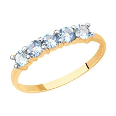 Кольцо золотое пробы 585 с топазом (Арт.51-310-01632-1)