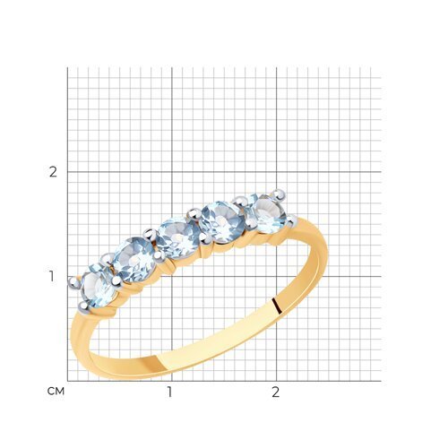 Кольцо золотое пробы 585 с топазом (Арт.51-310-01632-1)