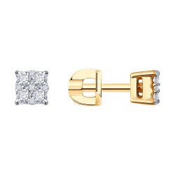 Серьги из золота с бриллиантами (Арт.1022288)